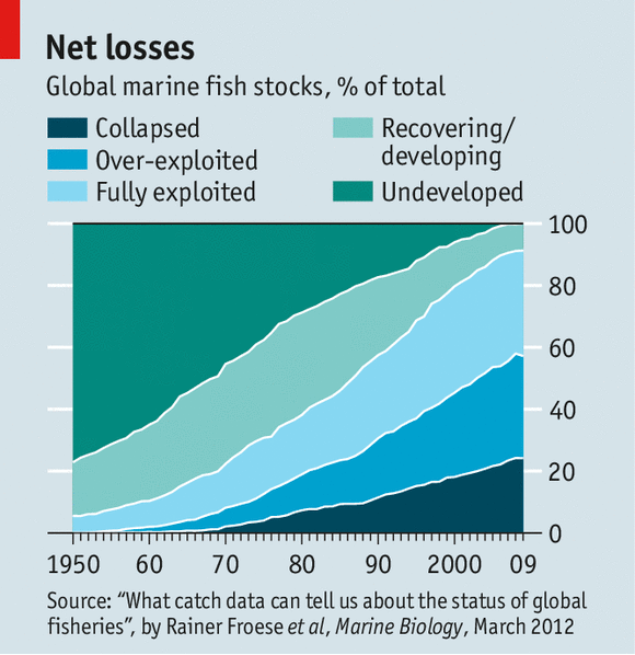 ocean fish population graph